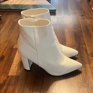 Elegant White Ankle Booties
